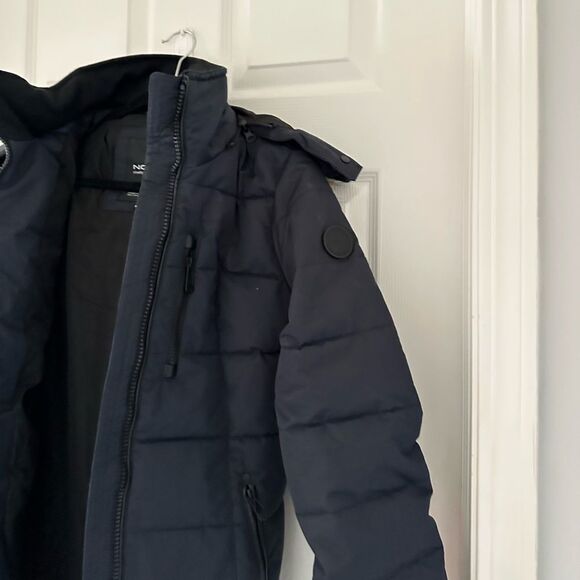 Noize Hannah Faux Fur-Trim Parka Navy blue  size s - Picture 4 of 7